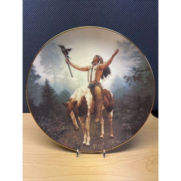 Vintage DELIVERANCE Collector Plate From MYSTIC WARRIORS Hamilton Collection - Picture 1 of 5